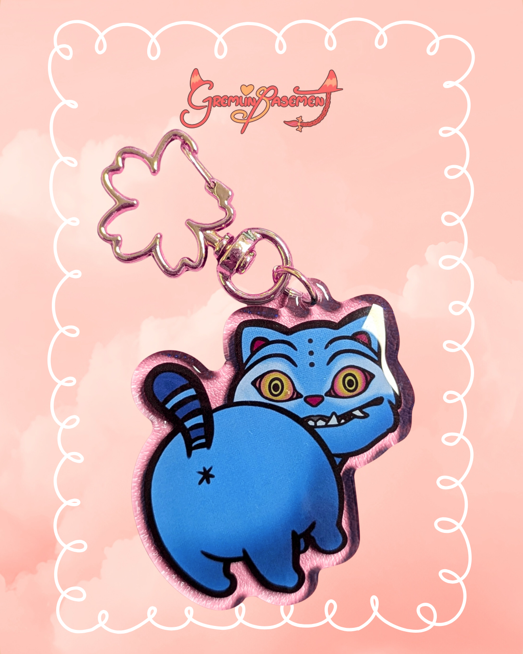 Derpy Tiger Acrylic Keychain