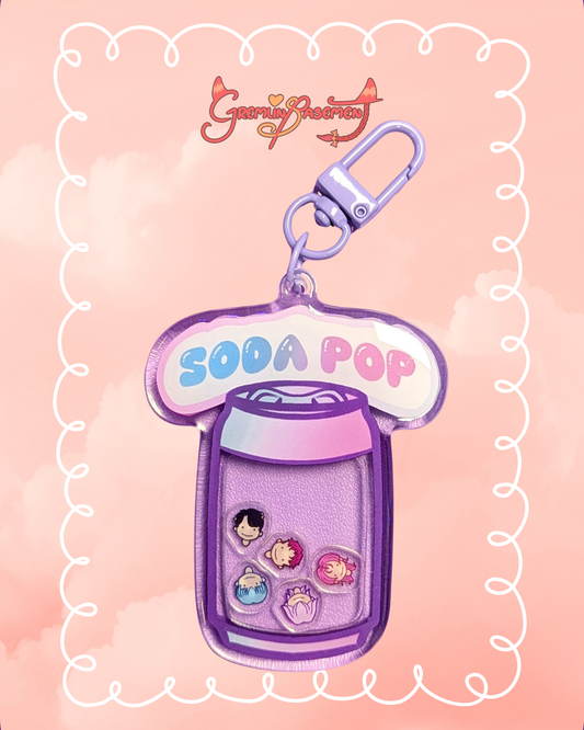 Soda Pop Shaker Acrylic Keychain