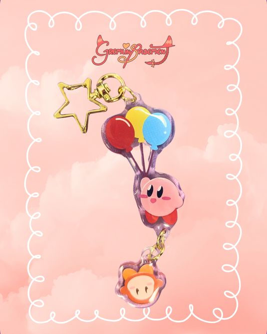 Kirby Connecting Acrylic Keychain