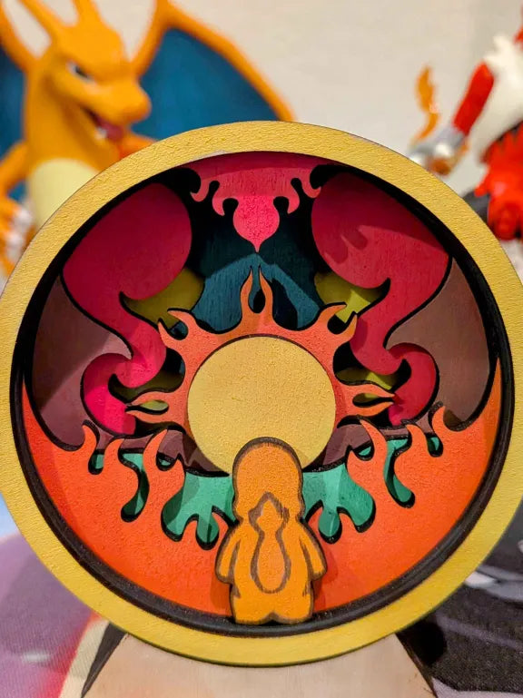 Charmander Wooden Shadowbox